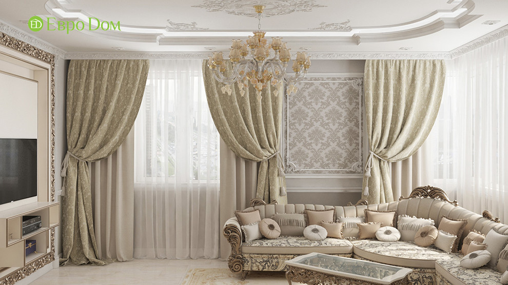 Дизайн трехкомнатной квартиры 120 кв. м в классическом стиле. Фото проекта