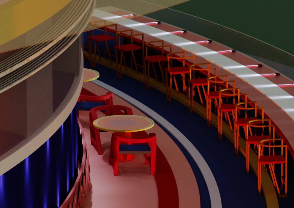 Дизайн-проект летнего кафе по мотивам работ художника.