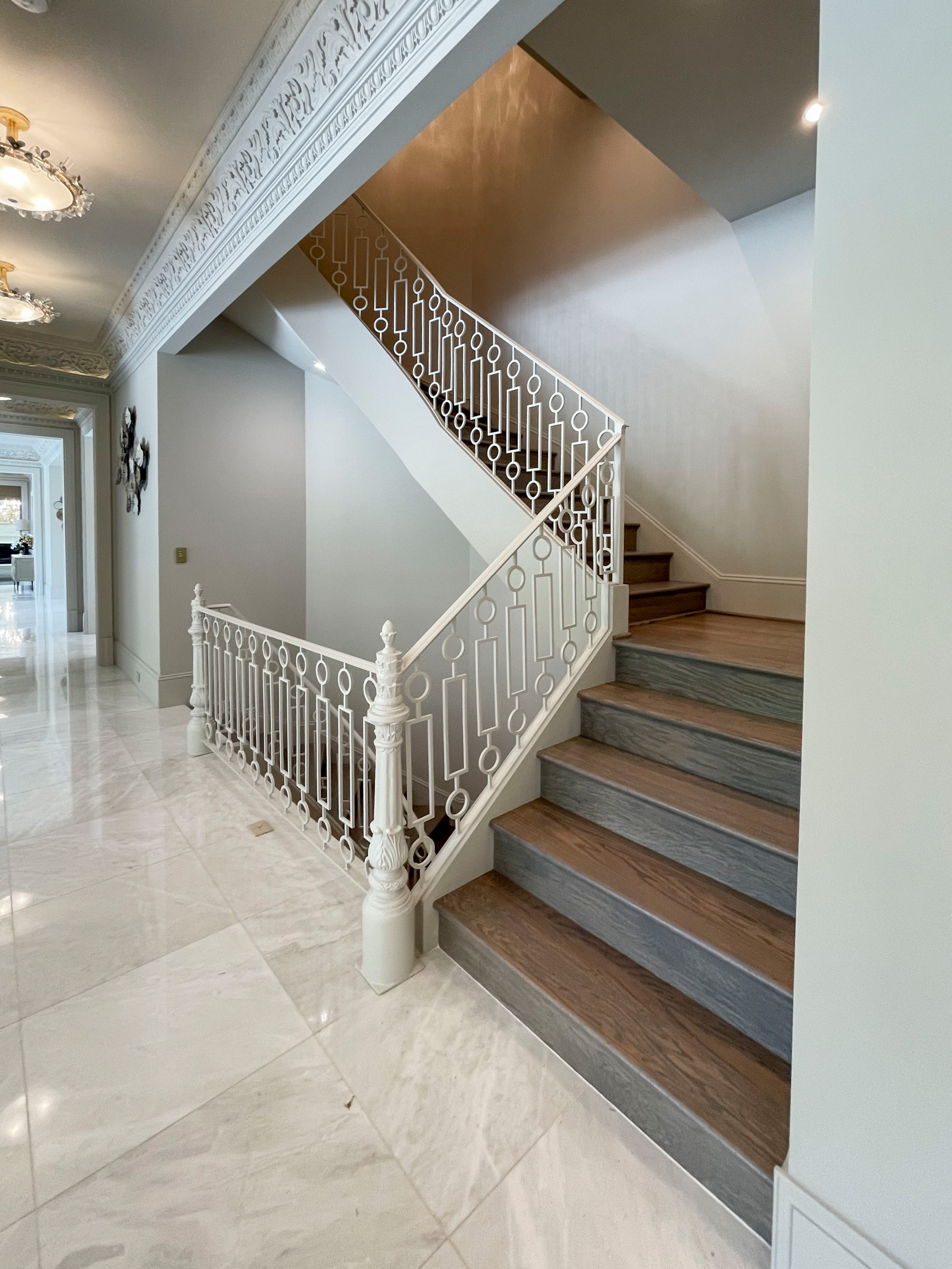 104_Curved Staircases in 18th Century French Inspired Mansion, Mclean VA 22101