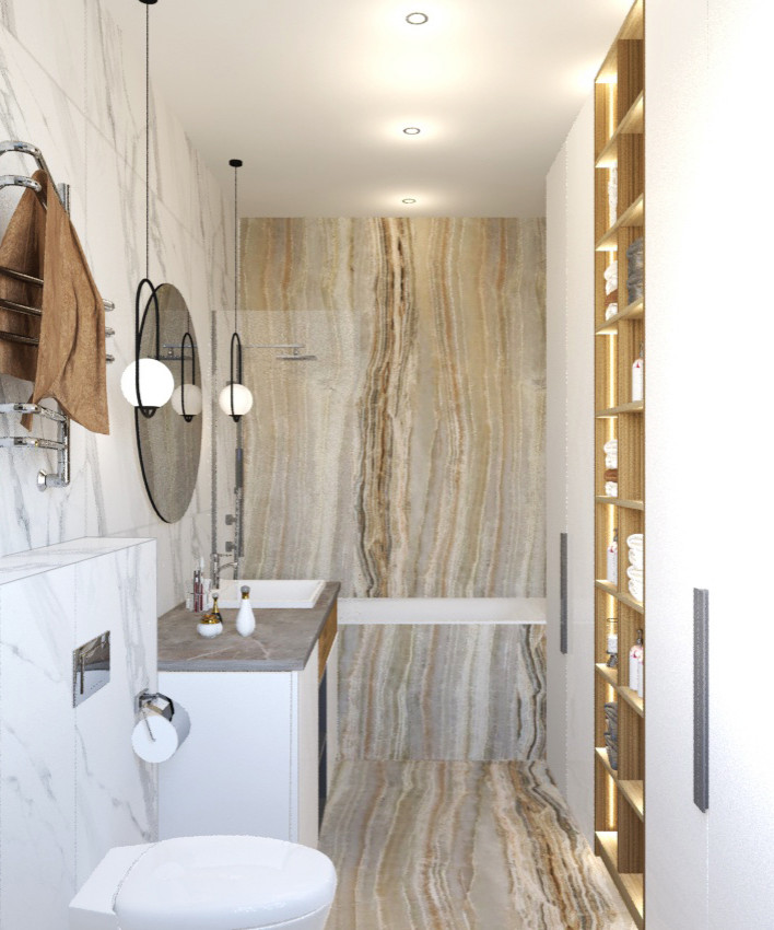 Квартира в современном стиле в ЖК "Хорошевский", санузел