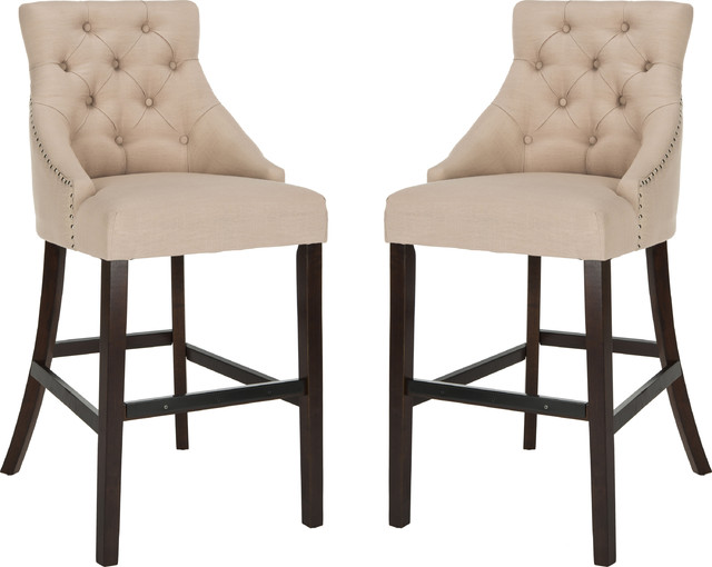 Eleni Tufted Bar Stool (Set of 2) Transitional Bar Stools And