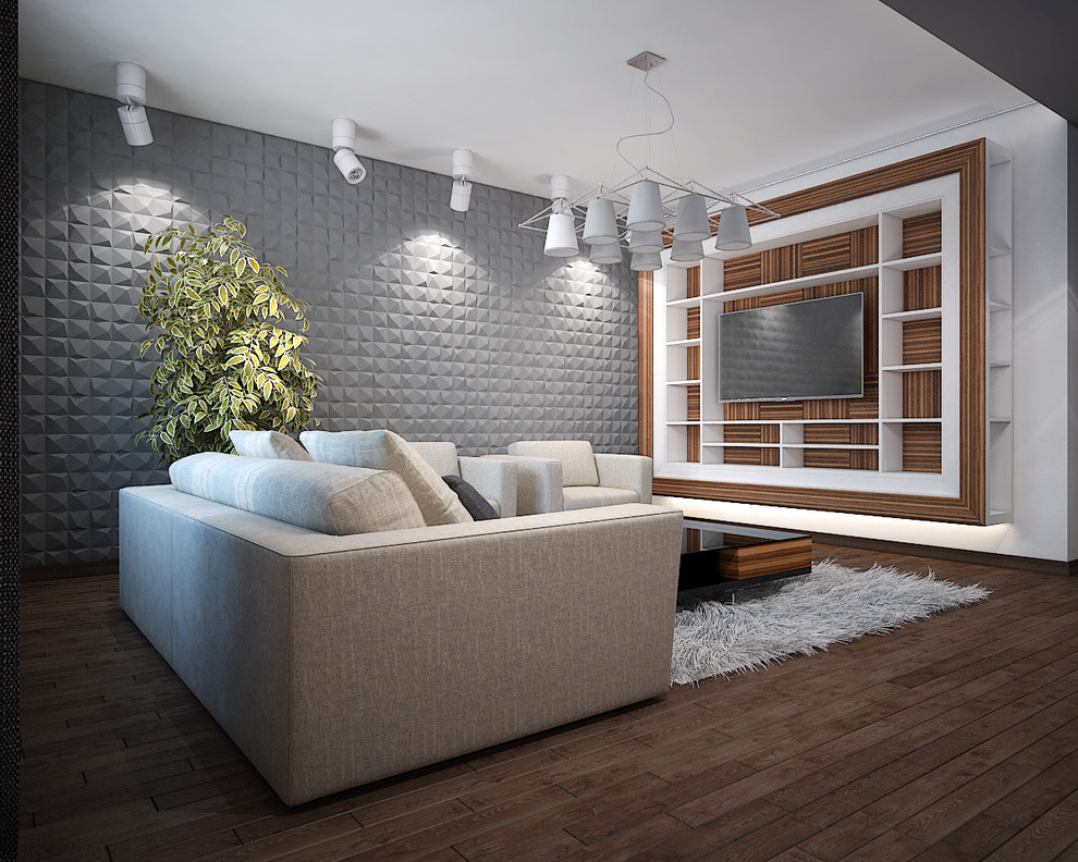 Дизайн-проект 3-х комнатной квартиры,103 м2.  Стиль Современный