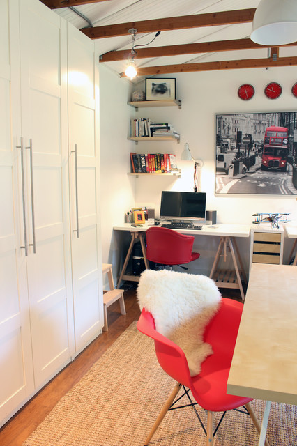 Garage conversion minimalistisch-arbeitszimmer