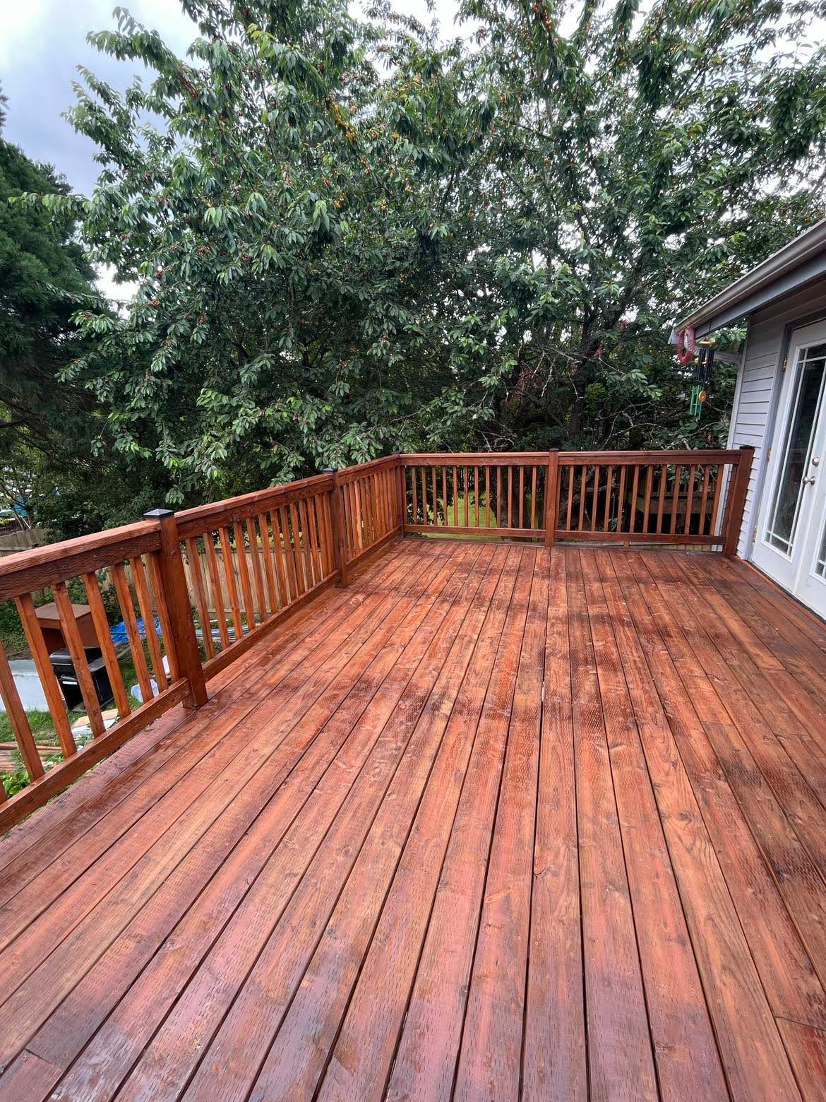 Deck Reconstruction, Stain & Roof Build