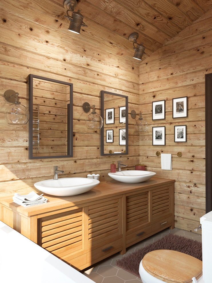 Интерьер загородного дома из бруса