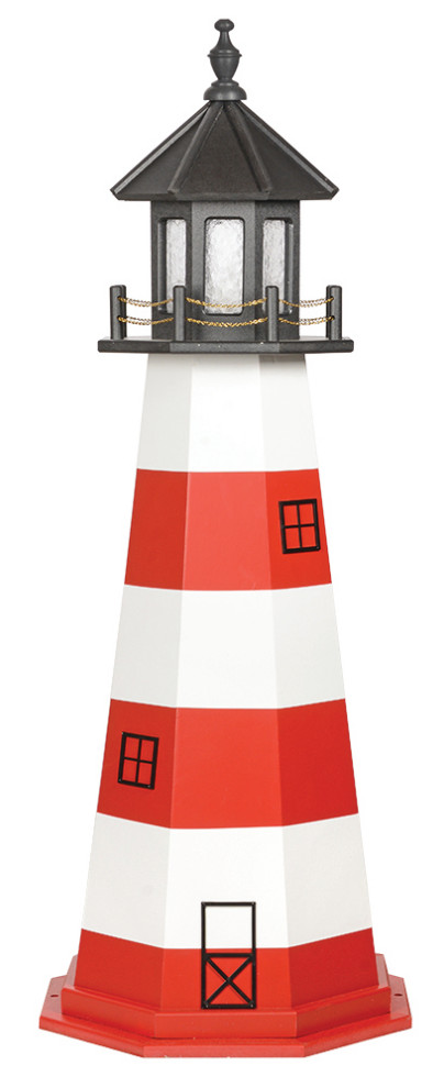 Assateague Hybrid Lighthouse, Replica, 3 Foot, Solar, No Base