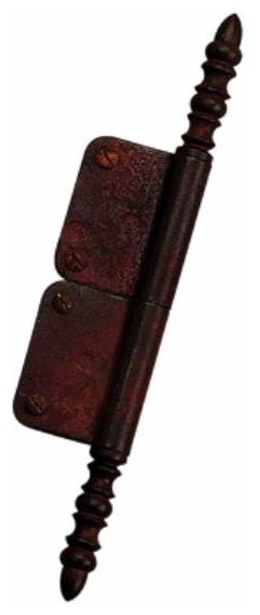 Richelieu 21014800 5.5" Traditional Pivot Hinge w/Steeple Finial - Rust