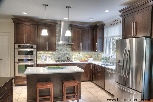 Updated compact kitchen transitional-kitchen
