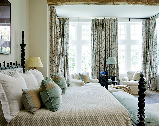 This is an example of a mediterranean bedroom in Atlanta.