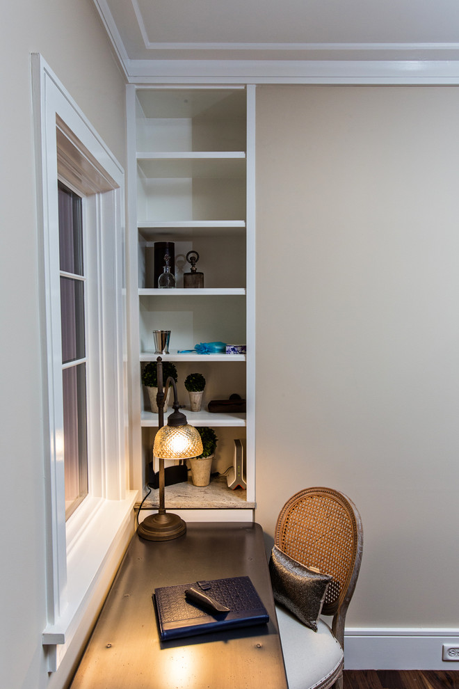 Design ideas for a transitional home office in Charleston with beige walls.