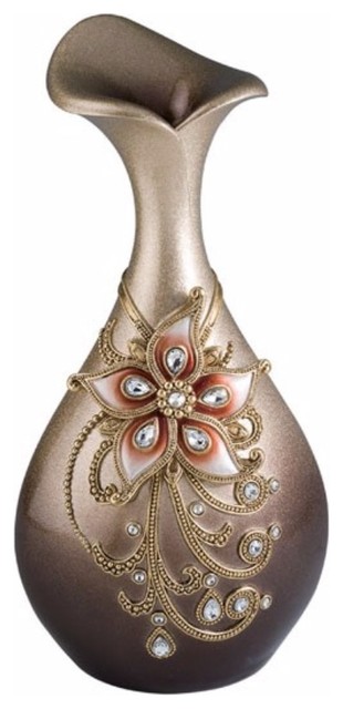 Margo Decorative Vase Set Of 4 Champagne Gold Brown