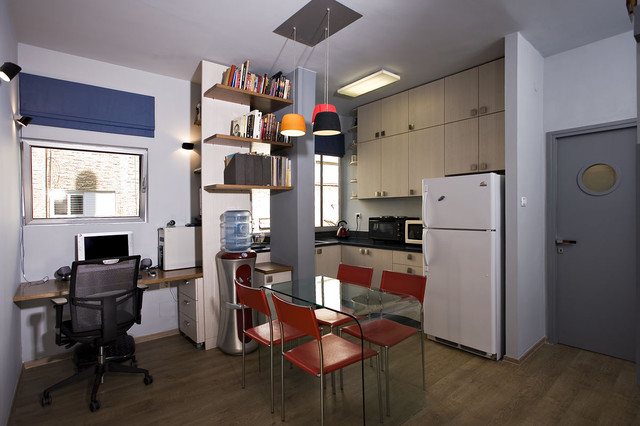 Small Bachelor  Apartment  Contemporary Kitchen  Tel 