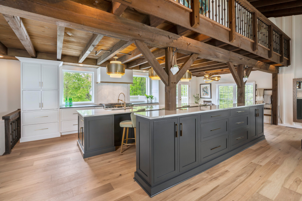Example of a mountain style kitchen design in Philadelphia