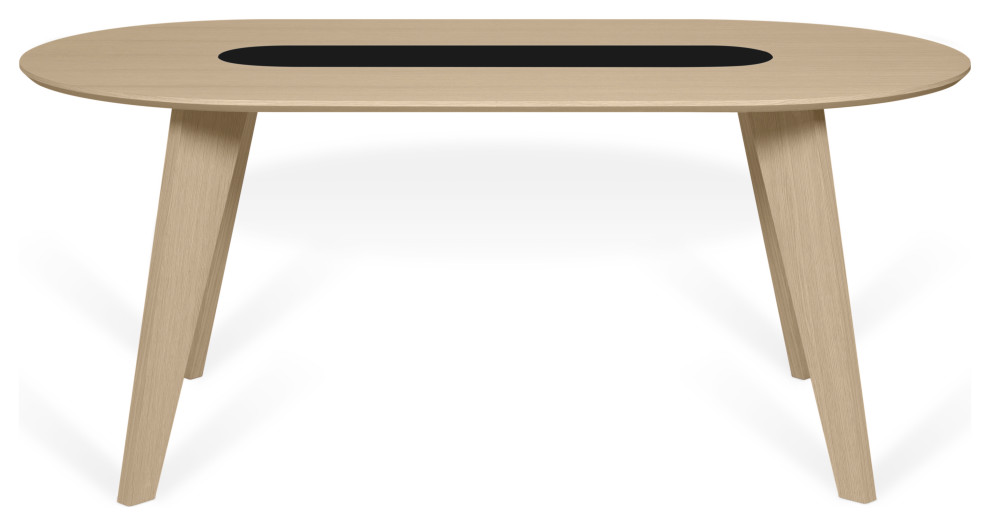 Modern Oak Dining Table, Round Corners Midcentury Dining Tables by Plush Pod Decor Houzz