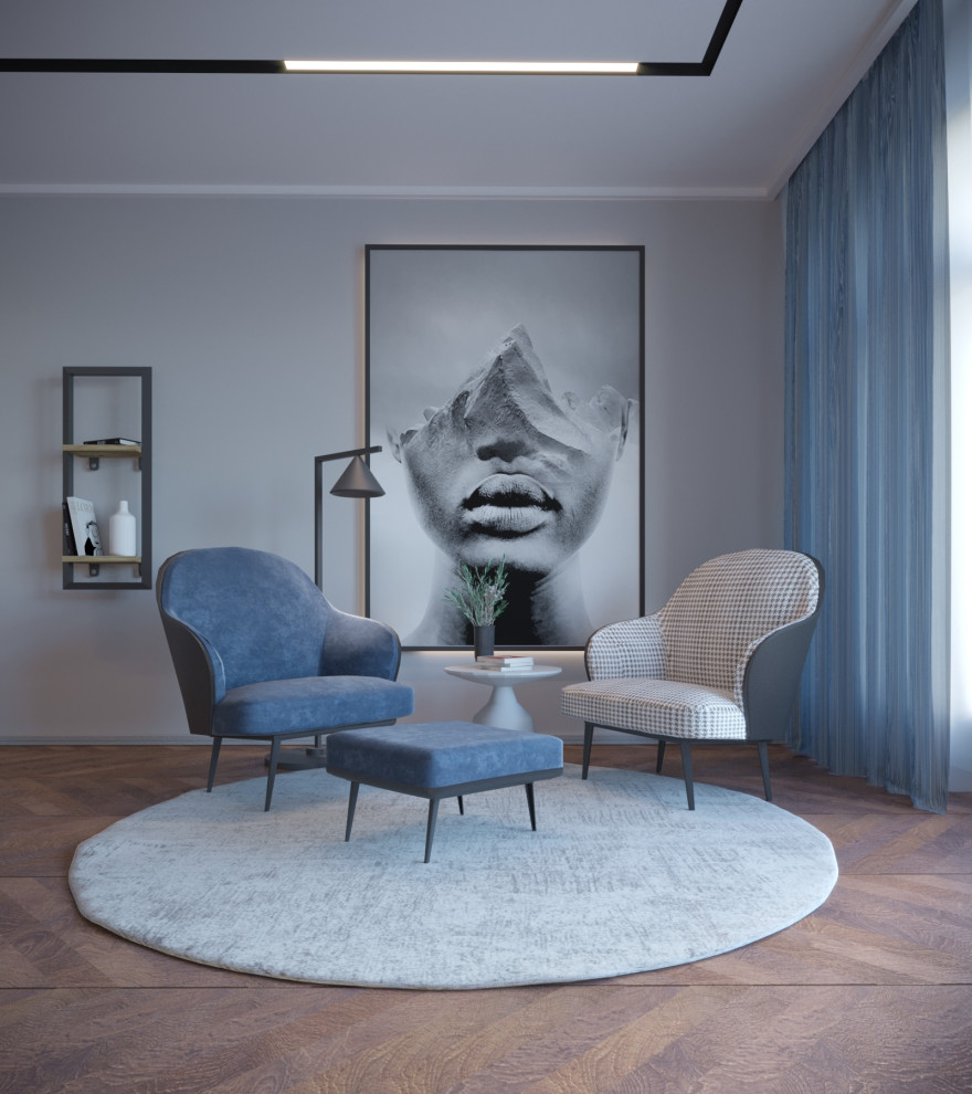 Визуализации и моделинг гостинной для квартиры в Москве