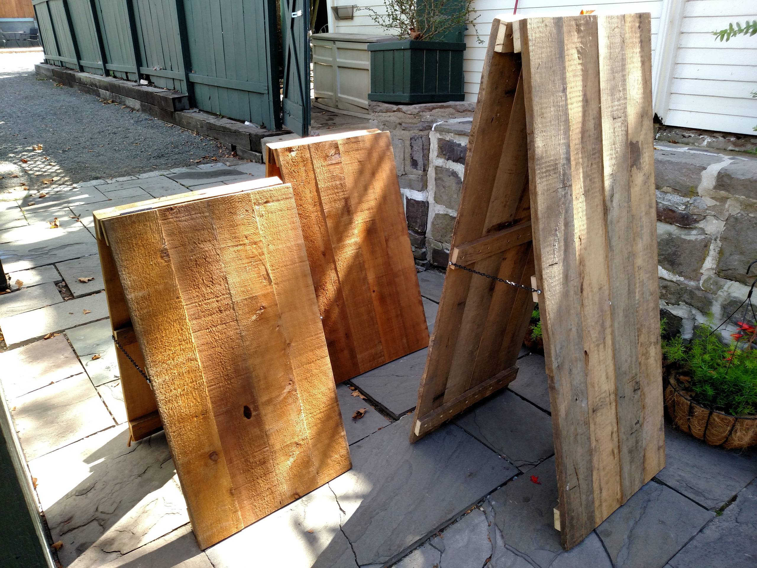 Reclaimed wood signs