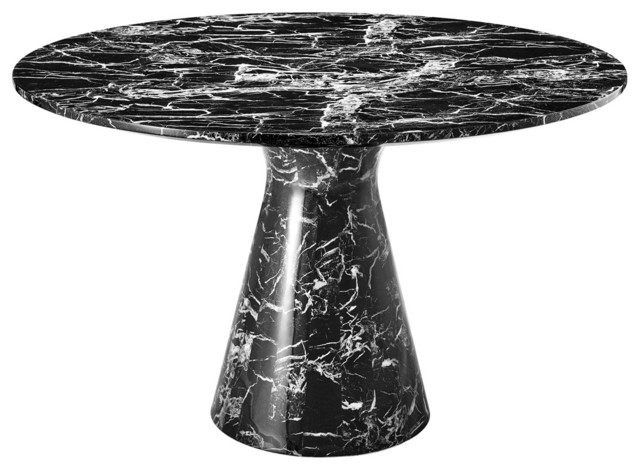 Round Dining Room Table Faux Marble For Four