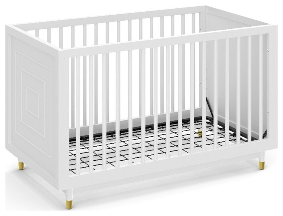 Little Seeds Aviary 3in1 Crib, White Midcentury Cribs by Dorel