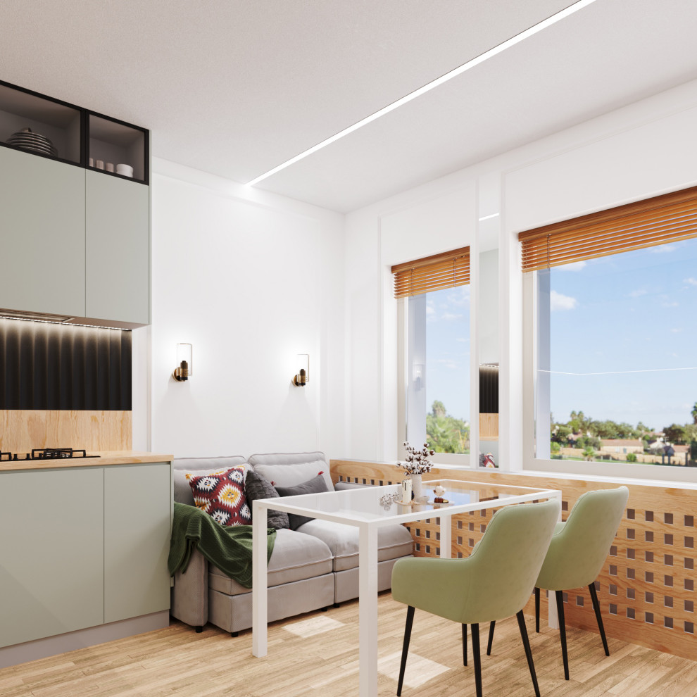 Интерьер 45 кв.м. стиль минимализм.