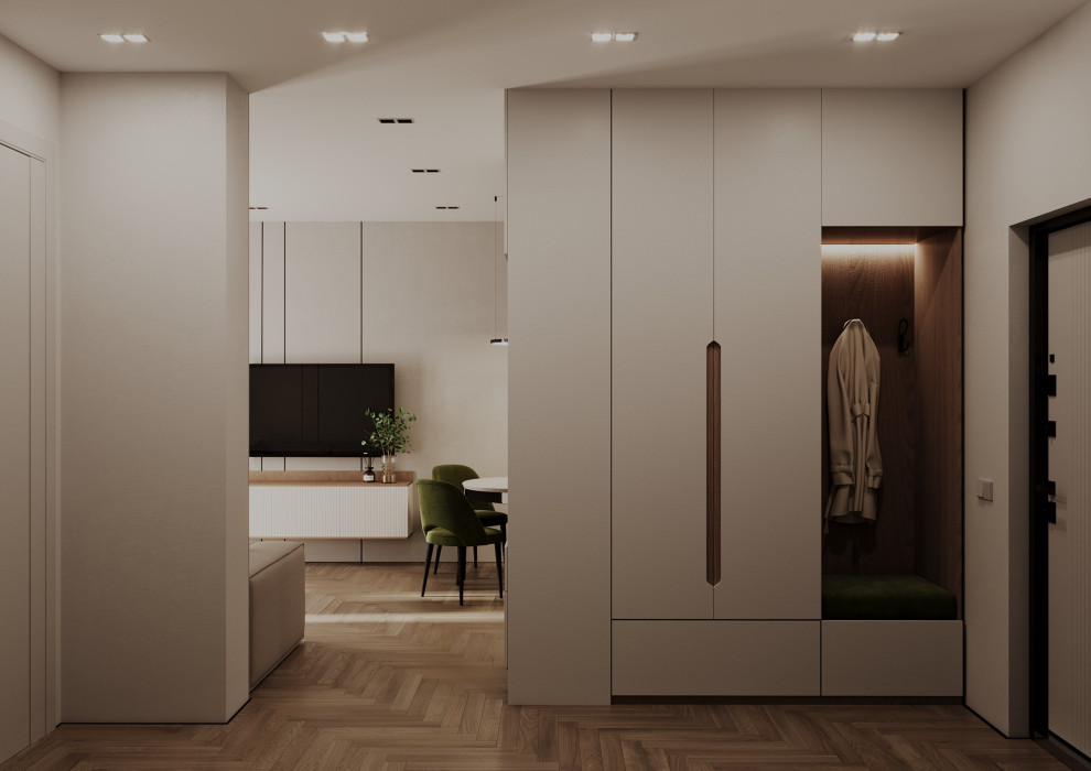 Квартира для семейной пары с ребенком в ЖК Полюса. 57,3 кв.м.