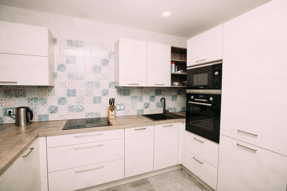 Белый бетон - Дуб Хафельланд