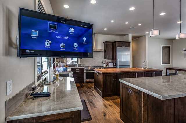 Kitchen Distributed Video Control4 moderne-cuisine