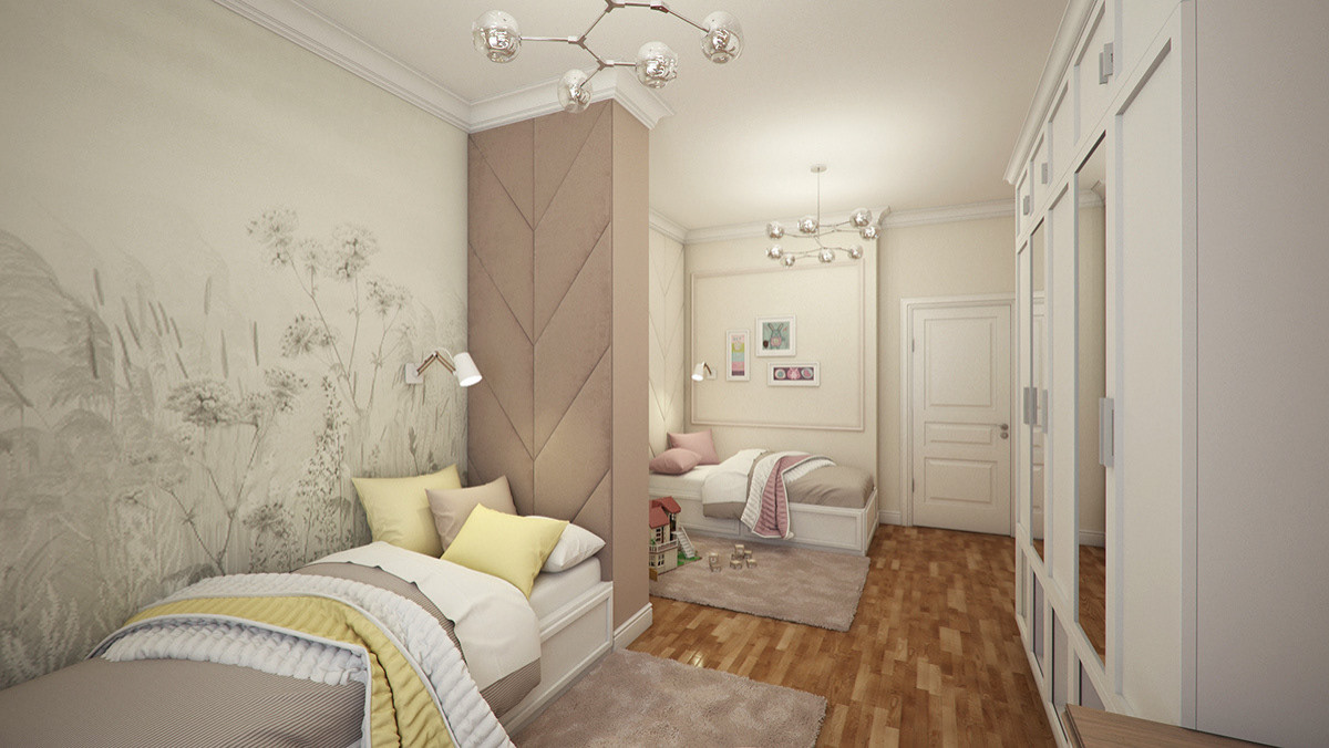 Дизайн-проект квартиры Кутузовский просп. 75 м2 (Современная классика)