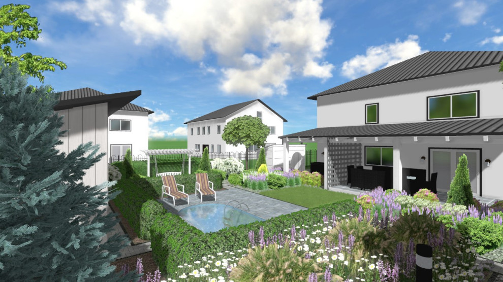 Проект частного сада в Германии