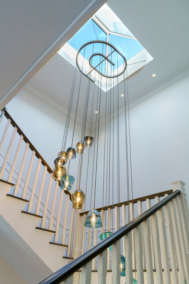 Mid-sized contemporary metal spiral staircase in Other.