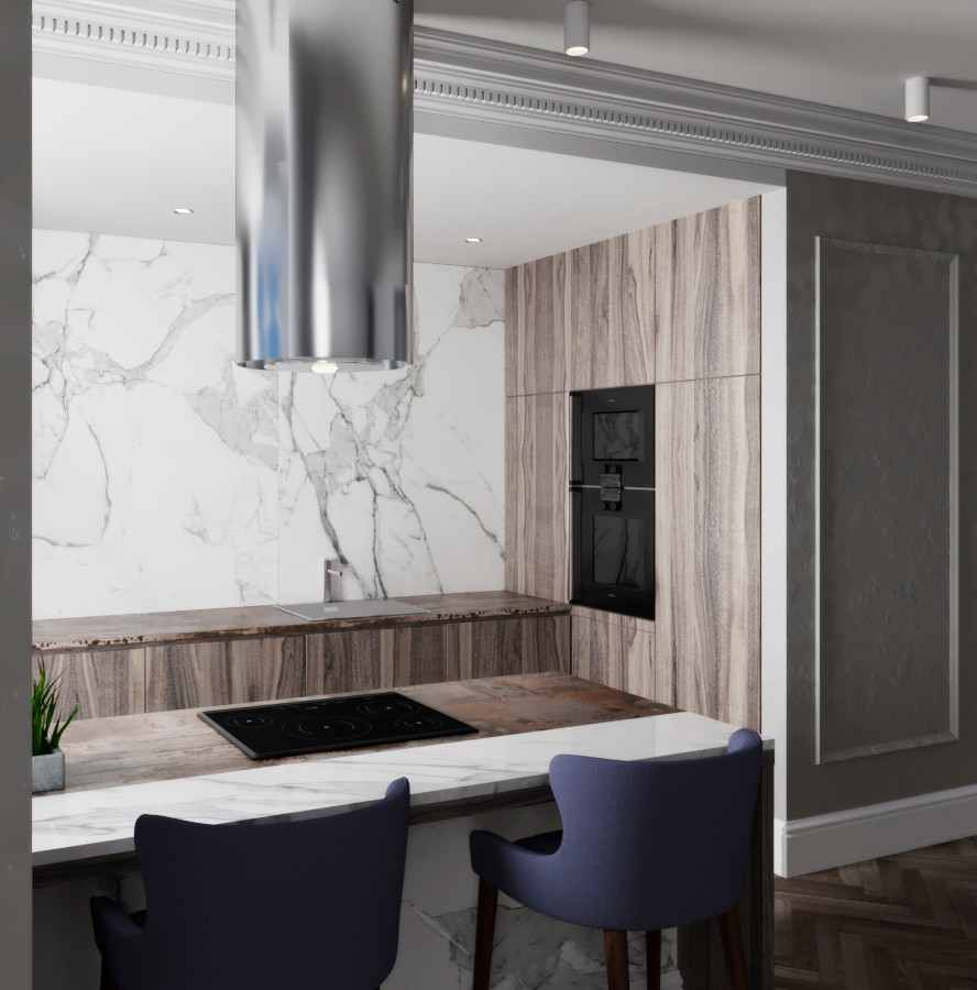 Проект кухни для молодой пары