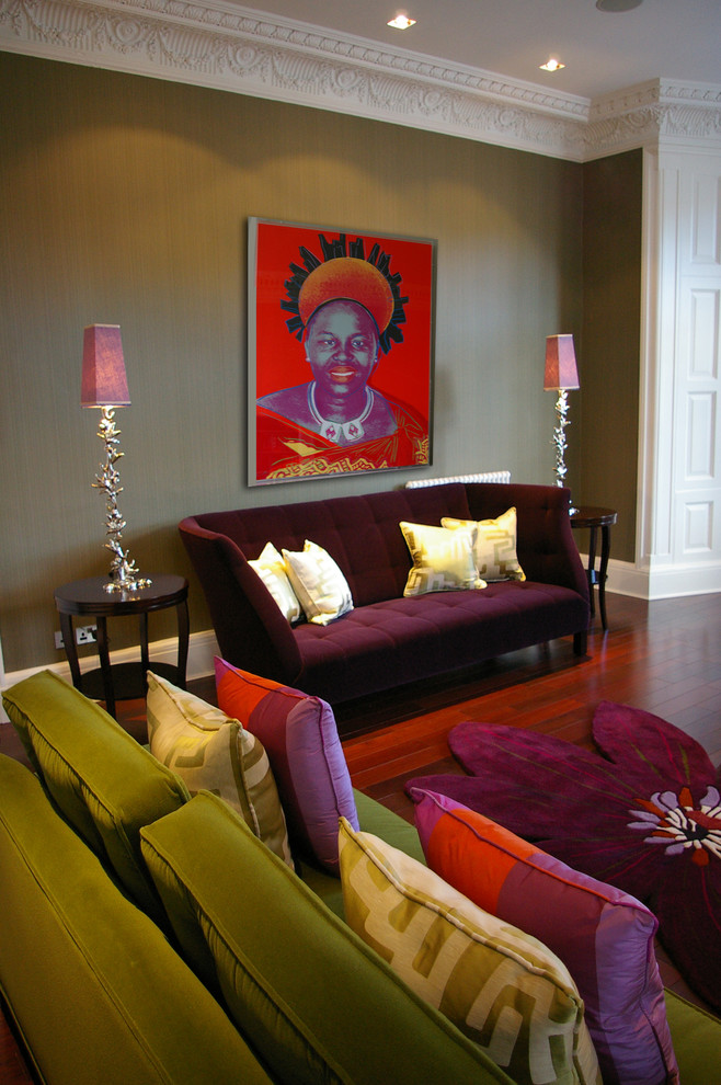 Design ideas for a contemporary living room in Other.