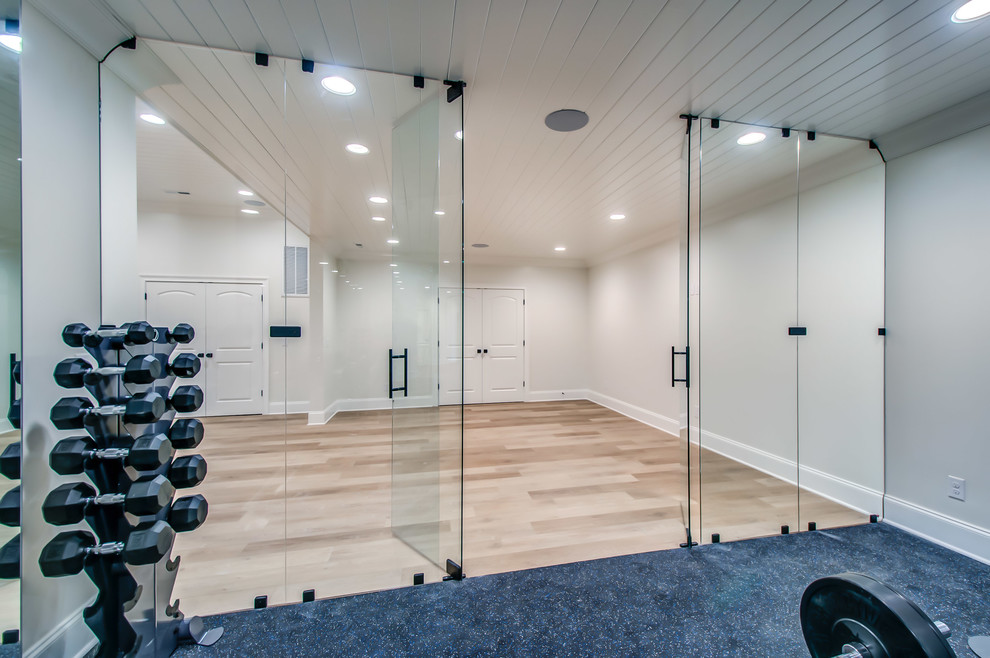 This is an example of a modern home gym in Nashville.