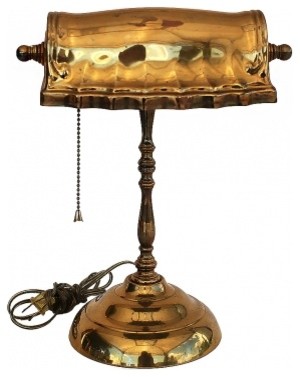 Brass Bankers Lamp c.1930s
