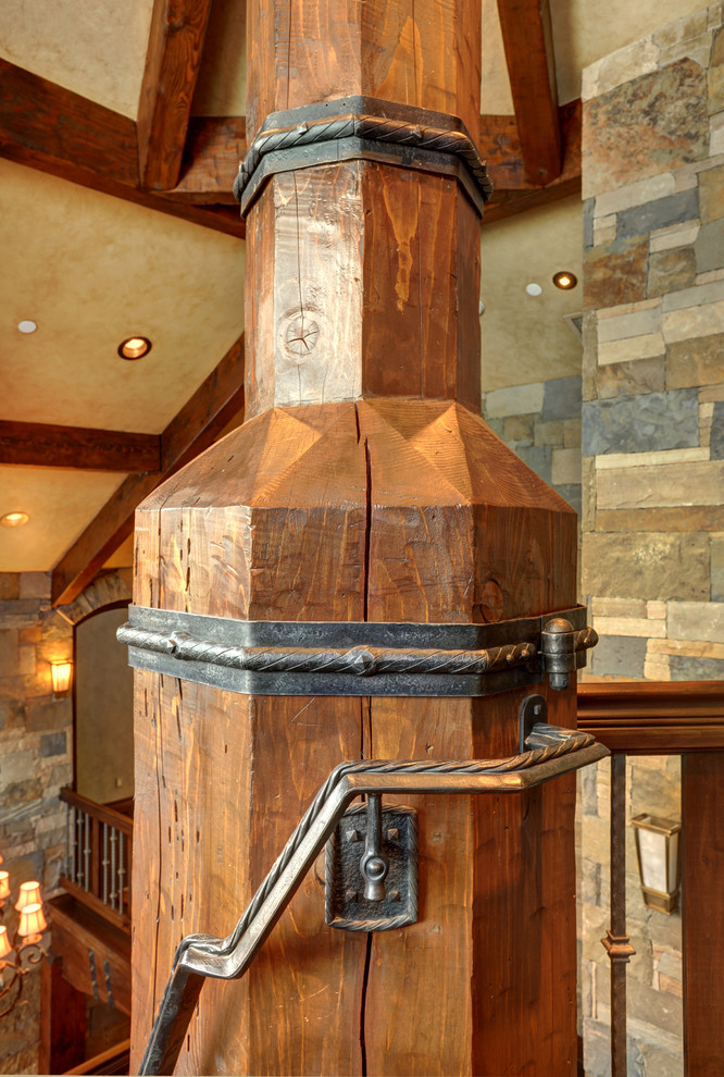 Inspiration for a rustic home design remodel in Denver