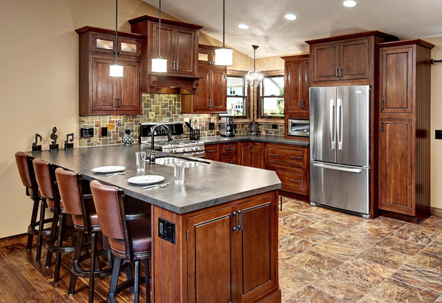 Beautiful Cherry Inset Kitchen - Traditional - Kitchen - Minneapolis ...