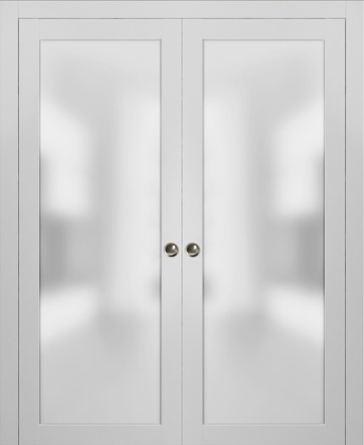 Planum 2102 Interior Sliding Closet Double Pocket Doors White Silk Contemporary By United Porte Inc Houzz Planum 2102 Interior Sliding Closet, Interior Glass Sliding Double Doors