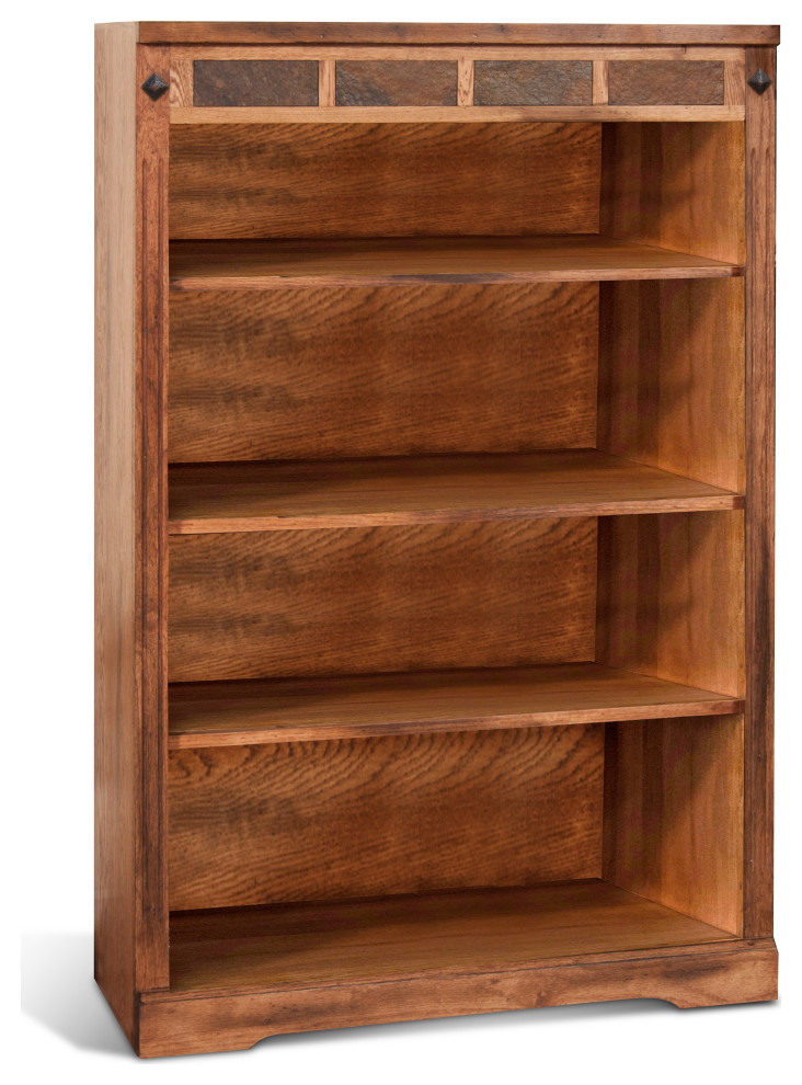 Sedona Bookcase 48 Rustic, Amish Furniture Oak Bookcases
