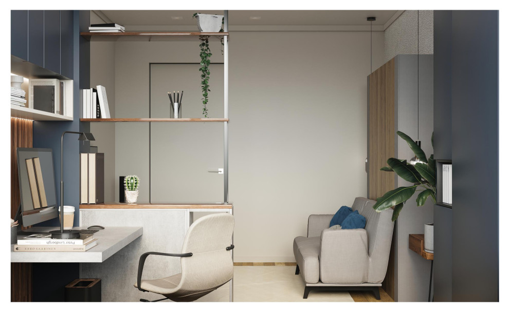 Яркий смешанный стиль в квартире 70 м2