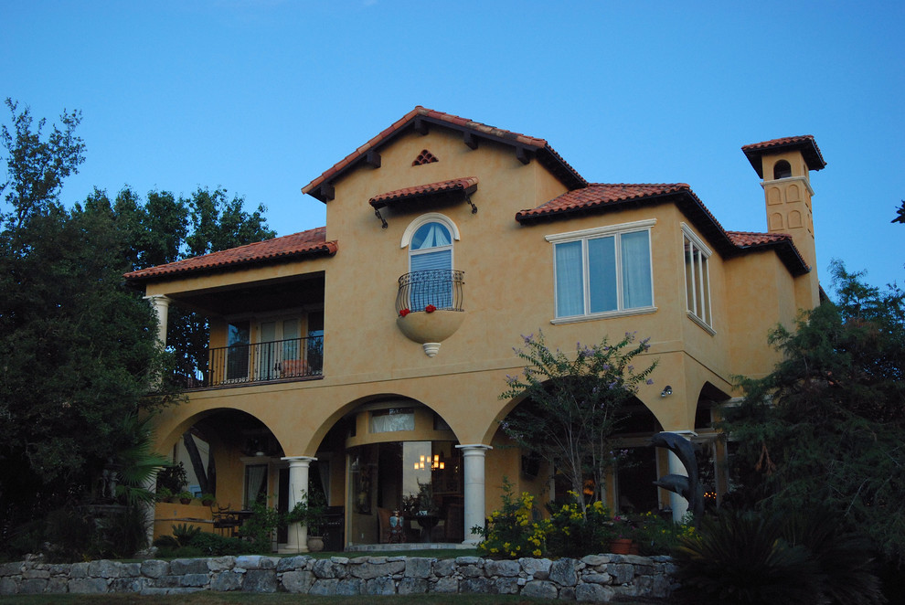 Example of a tuscan exterior home design in Albuquerque