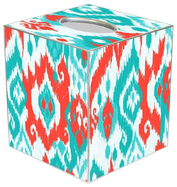 coral tissue box cover