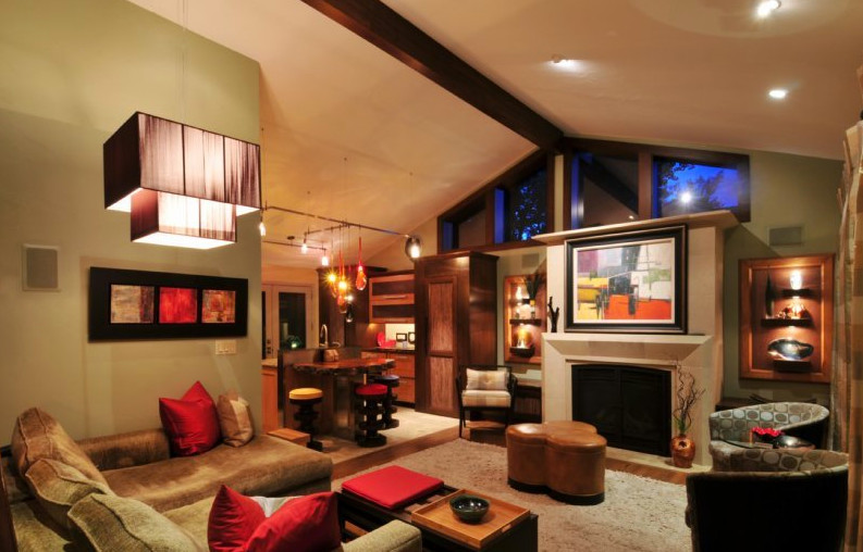 Inspiration for a transitional home design remodel in Denver