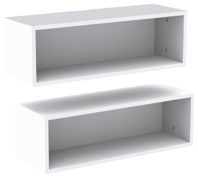 Nexera 223503 Wall Shelves Set Of 2 White