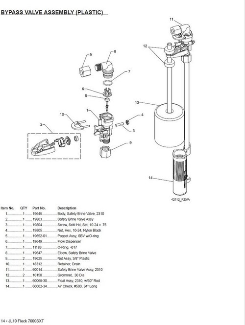 Floater Valve Brine Tank Water Softener 6026