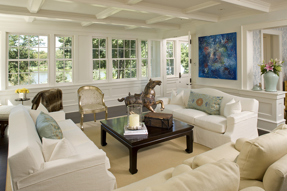 Photo of a large traditional formal living room in Minneapolis with no tv.