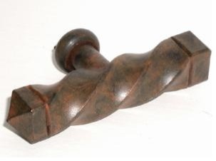 Top Knobs - Twisted T-Handle 3 3/16 Inch CC - Patina Rouge - M738
