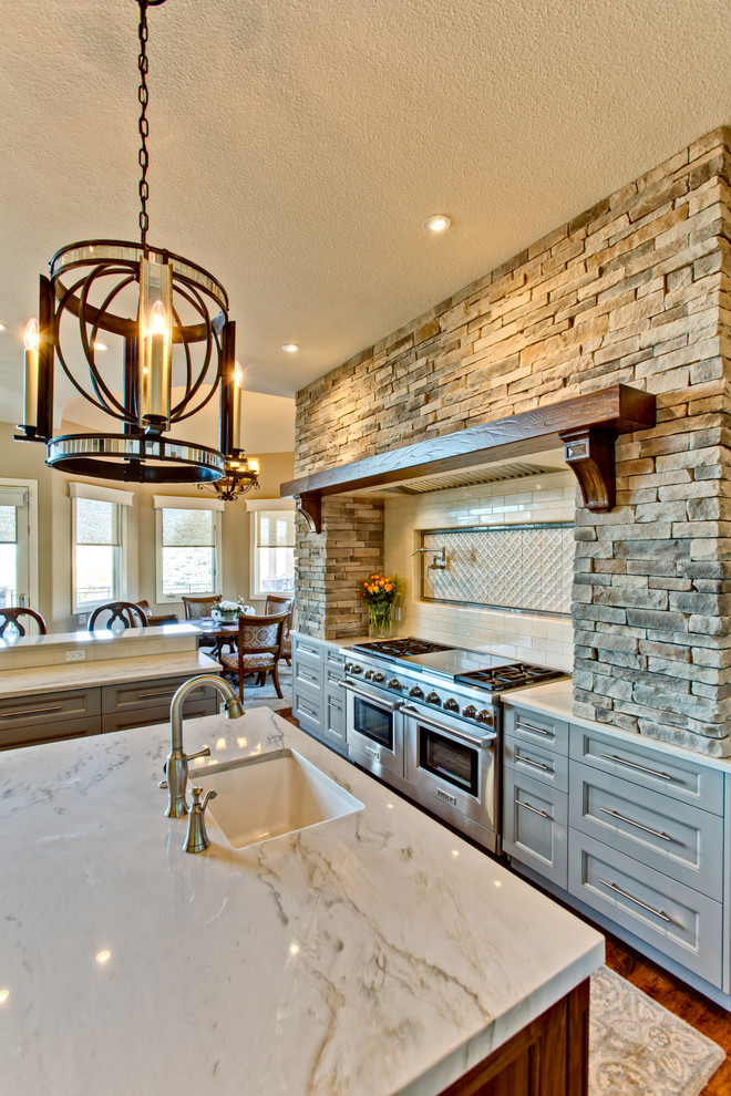 Inspiration for a transitional kitchen remodel in Denver