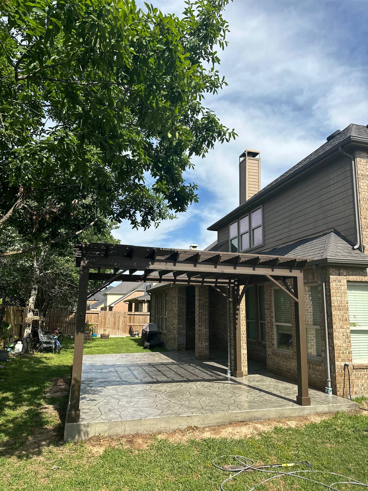 Pergola and patio extension in Firethorne