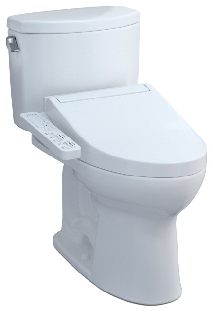 TOTO Drake II 1.28 GPF Two Piece Elongated Toilet with Left Hand Lever - Bidet S