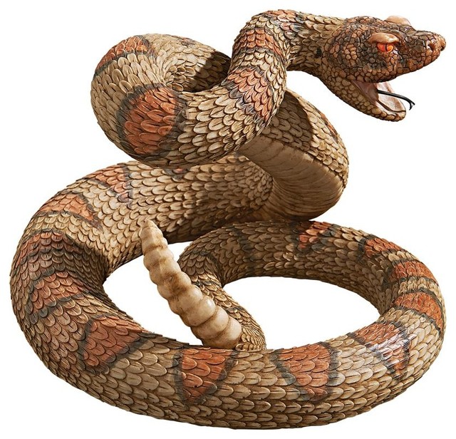 Western Diamondback Rattlesnake Statue Contemporary Garden Western Diamondback Rattlesnake Statue