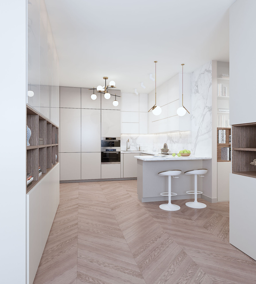 Квартира в пастельных тонах.